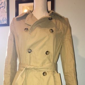 JCREW TRENCH SIZE 8 EUC